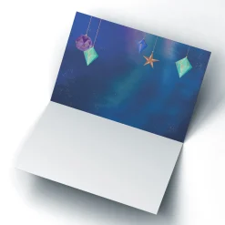 Photo Christmas Card - Geometric Baubles