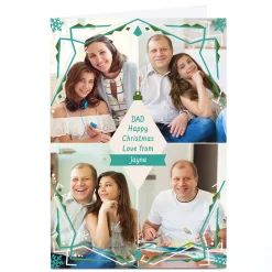 Photo Christmas Card - Green Frame