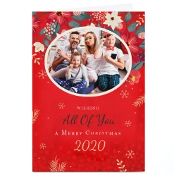 Photo Christmas Card - Poinsettia
