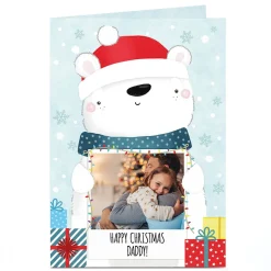 Photo Christmas Card - Polar Bear Polaroid