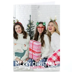 Photo Christmas Card - Portrait Full Photo Merry Christmas