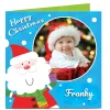 Photo Christmas Card - Santa Blue