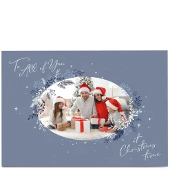 Photo Christmas Card - To All of You, Oval Frame