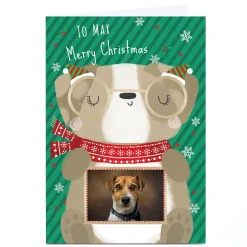 Photo Christmas Card - To The Dog Cartoon