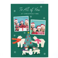 Photo Christmas Card - To All of You, Polar Bears