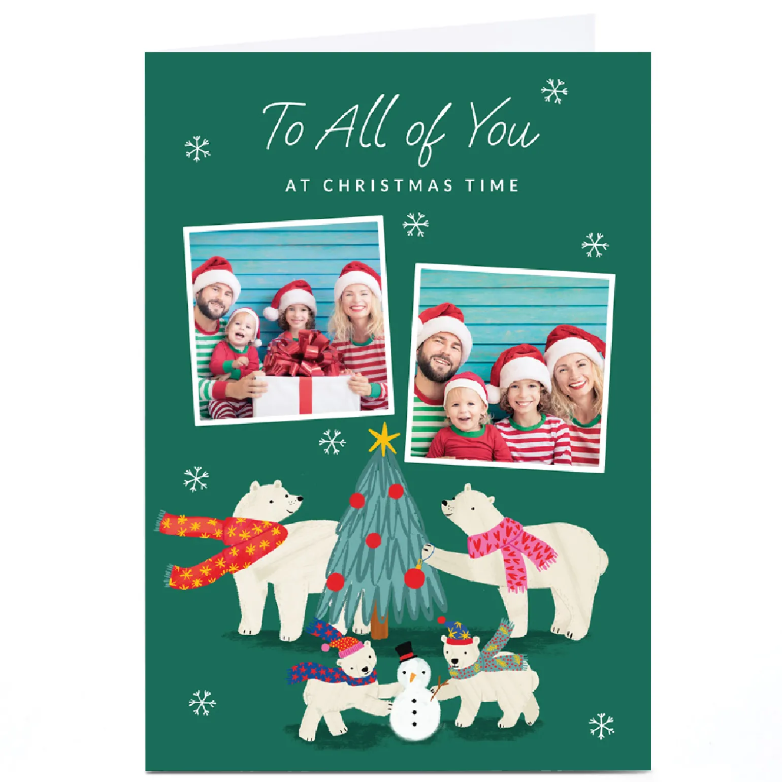 Photo Christmas Card - To All of You, Polar Bears