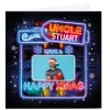 Photo Christmas Card - Uncle, Neon Lights