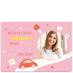 Photo Congratulations Card - Passed Her Test