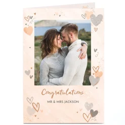 Photo Congratulations Card - 1 Photo & Hearts