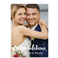 Photo Congratulations Card - Couple & Names