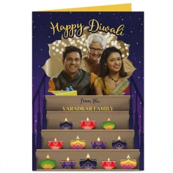 Photo Diwali Card - Stairs & Candles