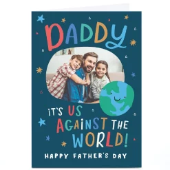 Photo Ebony Newton Father's Day Card - Daddy It's us against the World!