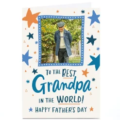 Photo Ebony Newton Father's Day Card - Best Grandpa in the World