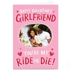 Photo Ebony Newton Valentine's Day Card - Girlfriend Ride or Die!