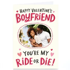 Photo Ebony Newton Valentine's Day Card - Boyfriend Ride or Die!