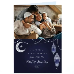 Photo Eid Card - Lanterns and Moon