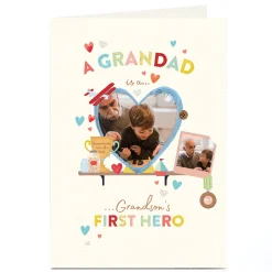 Photo Father's Day Card - Grandad, A Grandson's First Hero