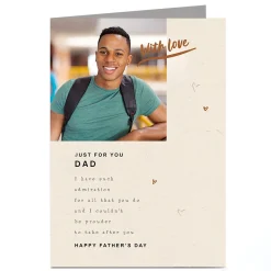 Photo Father's Day Card - Just For You Dad Poem
