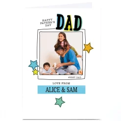 Photo Father's Day Card - Polaroid With Stars
