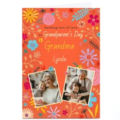 Photo Grandparents Day Card - Sending Lots Of Love