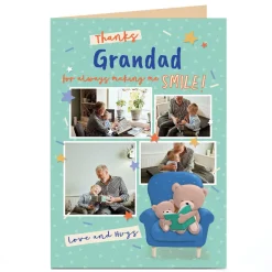 Photo Hugs Father's Day Card - Always Making Me Smile, Grandad