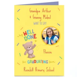 Photo Hugs Graduation Card - Well Done for Graduating