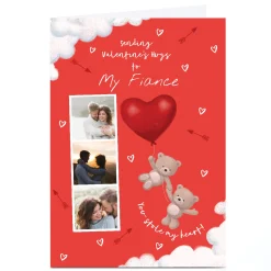 Photo Hugs Valentine's Day Card - Stole My Heart, Fiance