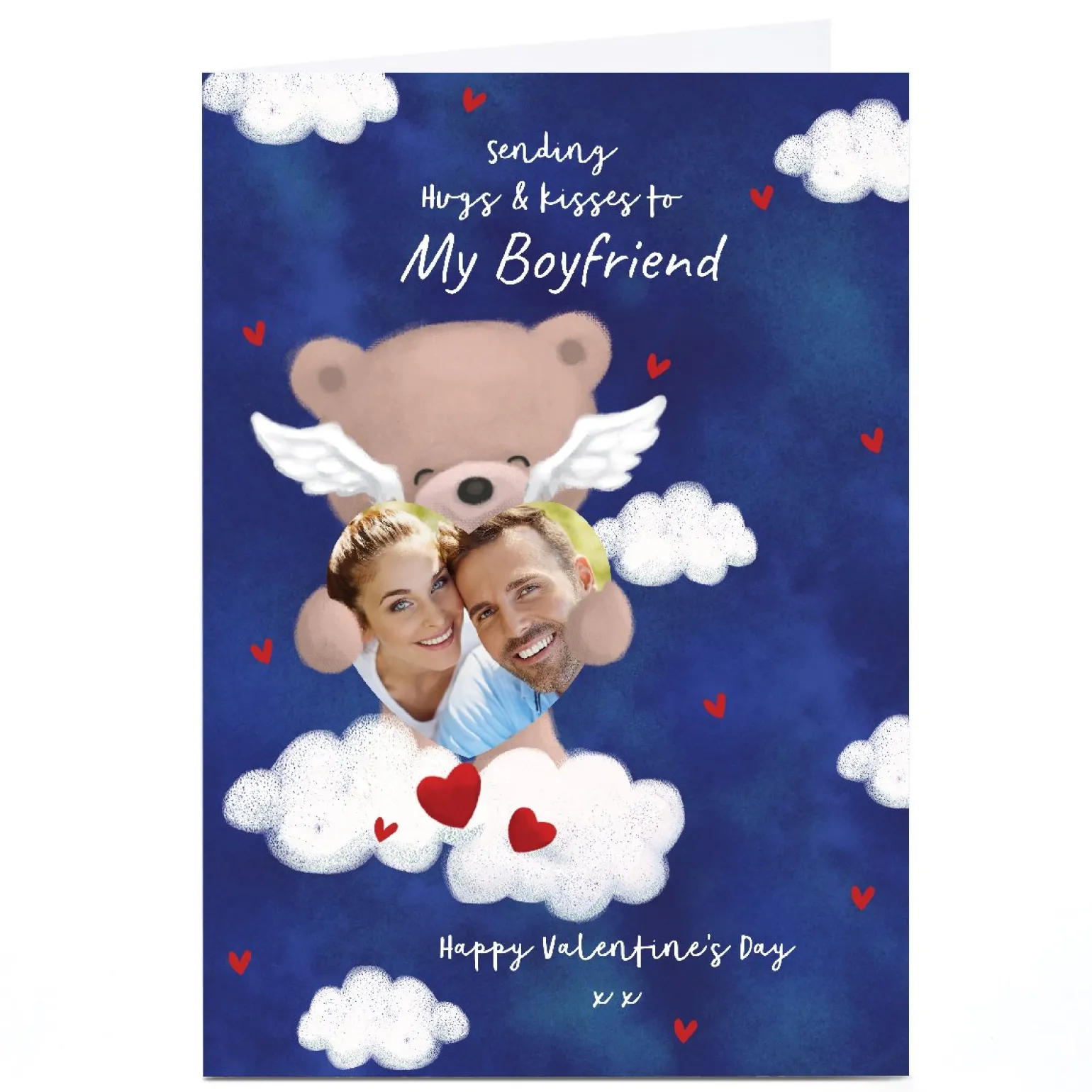 Photo Hugs Valentine's Day Card- Bear in The Clouds, Boyfriend