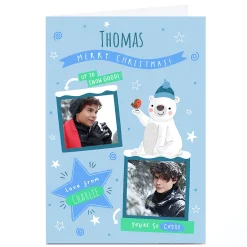 Photo Jess Moorhouse Christmas Card - Up to Snow Good Blue