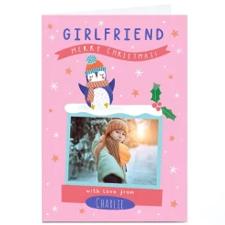Photo Jess Moorhouse Christmas Card - Pink Penguin, Girlfriend