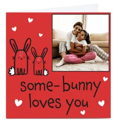 Photo Juniper & Rose Valentine's Day Card - Some Bunny Loves You