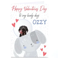 Photo Juniper & Rose Valentine's Day Card - To The Dog, Blue