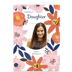 Photo Kerry Spurling Birthday Card - Flower Frame, Daughter