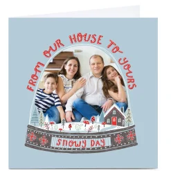 Photo Kerry Spurling Christmas Card - Family Snow Globe