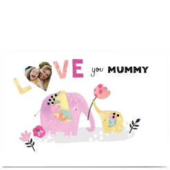 Photo Kerry Spurling Mother's Day Card - Love you, Mummy Elephant