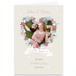 Photo Kerry Spurling Wedding Card - Flower Heart