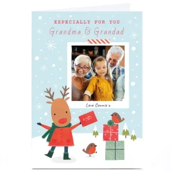 Photo Lemon & Sugar Christmas Card - Grandma & Grandad, Reindeer