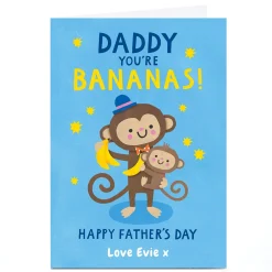 Photo Lemon & Sugar Father's Day Card - You're Bananas, Daddy