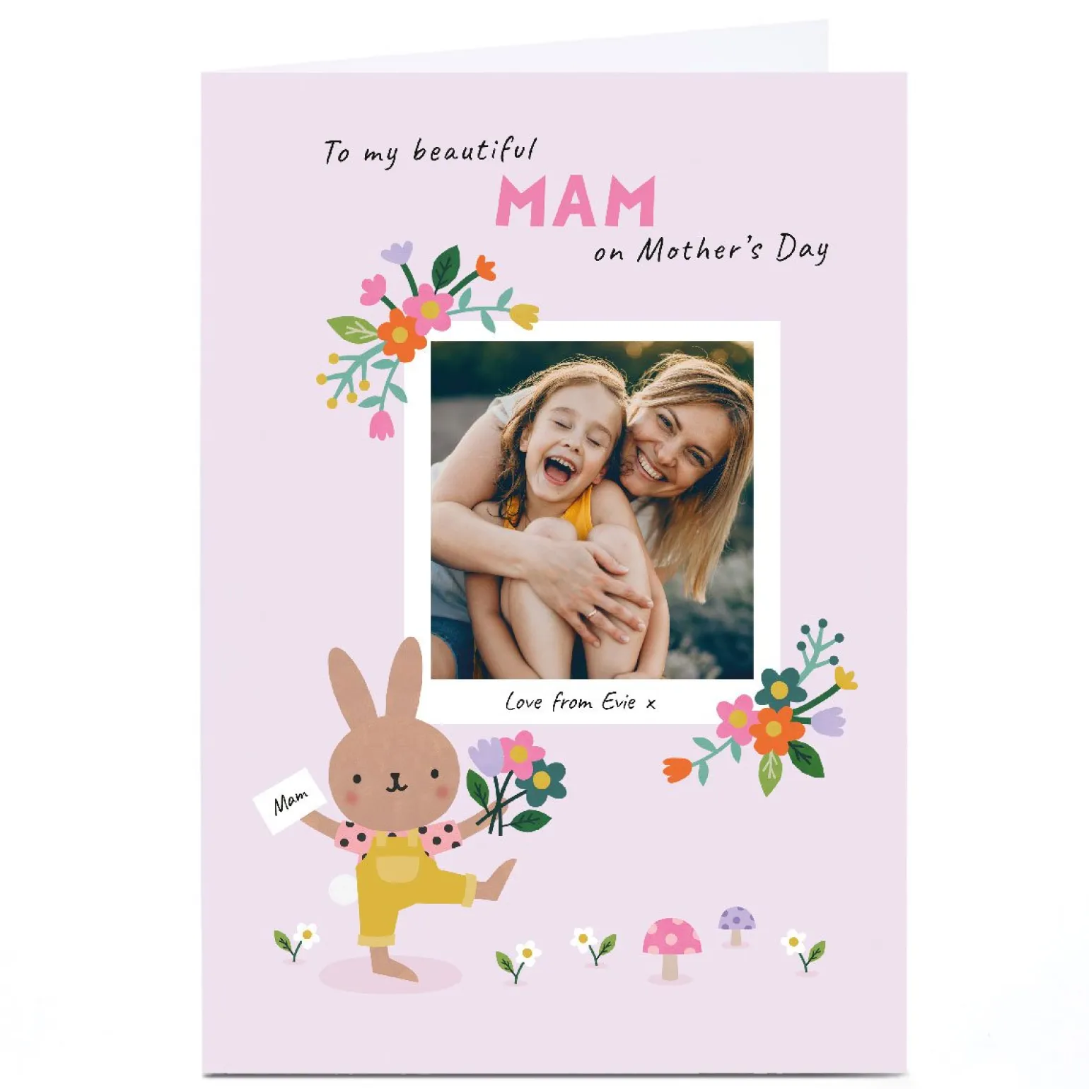 Photo Lemon & Sugar Mother's Day Card - Mam Bunny