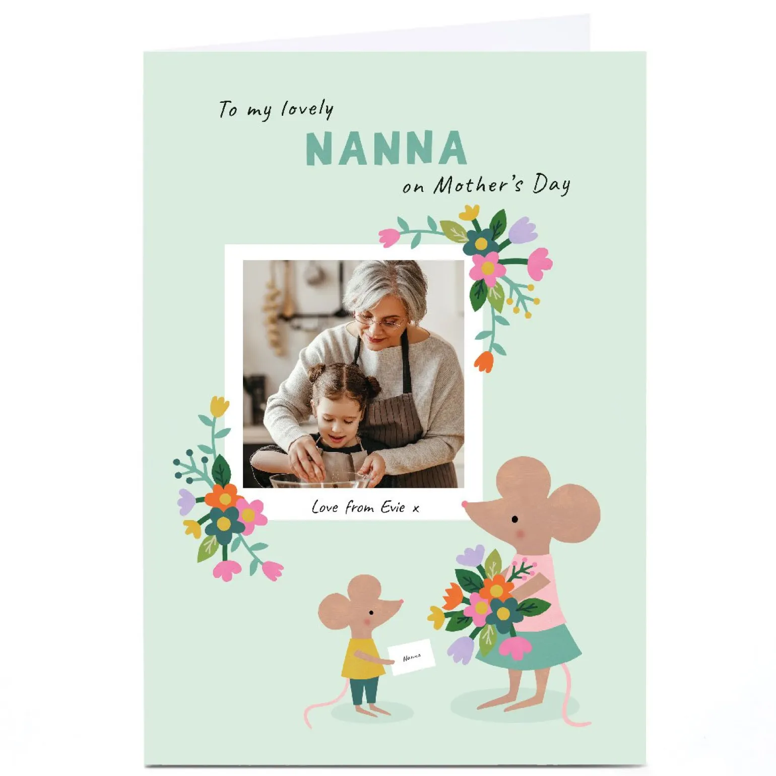 Photo Lemon & Sugar Mother's Day Card - Nanna Mouse