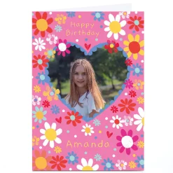 Photo Lindsay Loves To Draw Birthday Card - Floral Heart