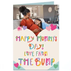 Photo Mother's Day Card - Bright Letters Love From The Bump