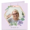 Photo Mother's Day Card - Floral Hexagon, Mam