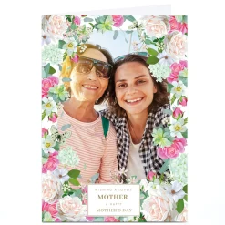 Photo Mother's Day Card - Floral Border, Mother