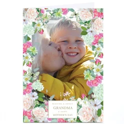 Photo Mother's Day Card - Floral Border