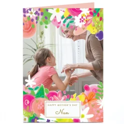 Photo Mother's Day Card - Floral Edges