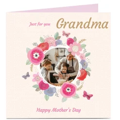 Photo Mother's Day Card - Just For You, Grandma