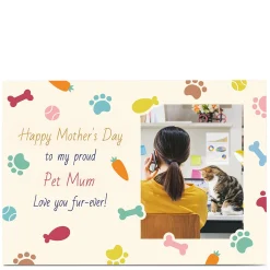 Photo Mother's Day Card - Love You Fur-ever!