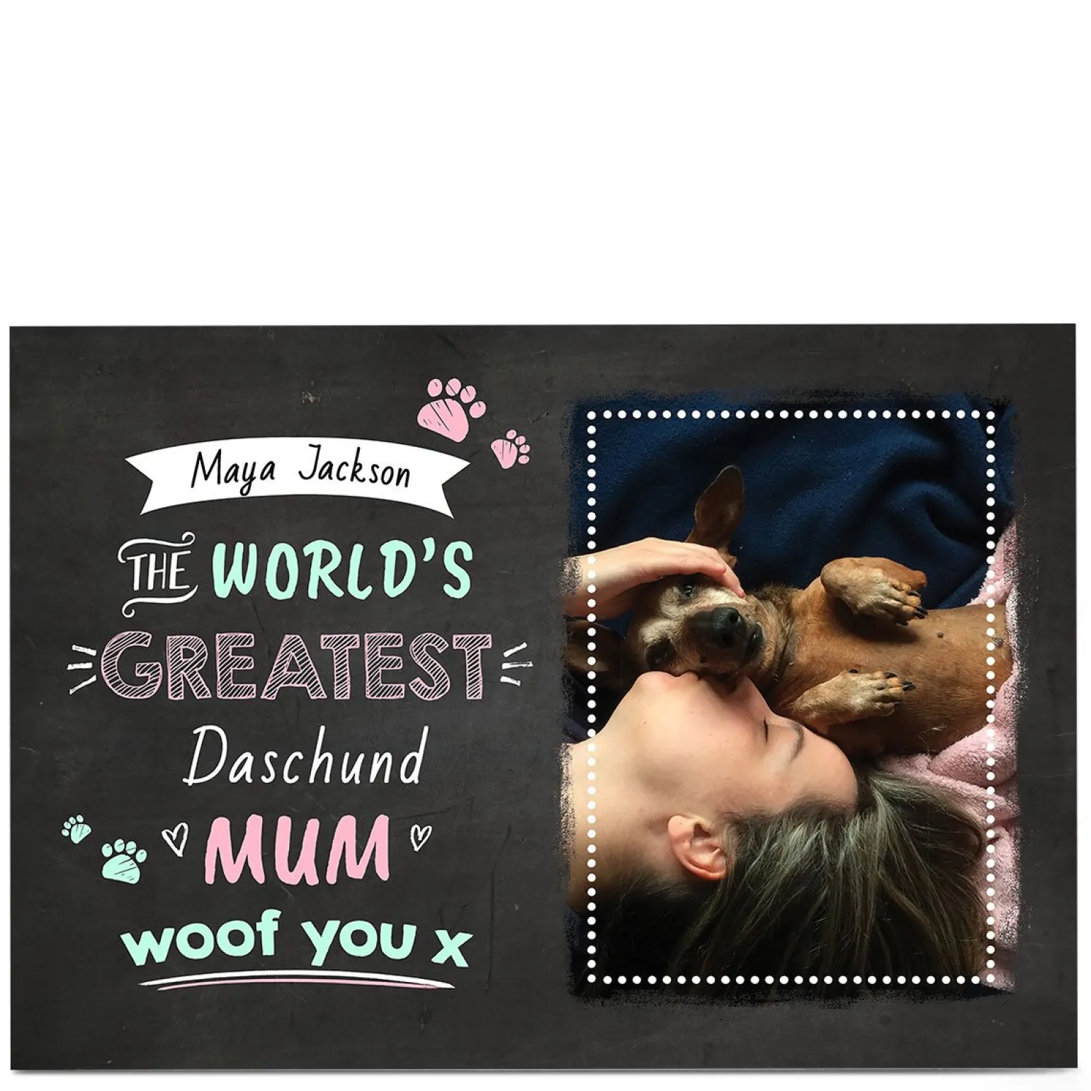 Photo Mother's Day Card - Woof You!