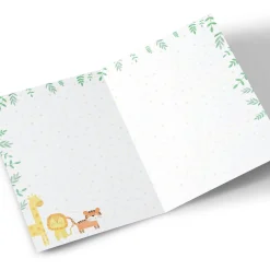 Photo New Baby Card - Jungle Animals